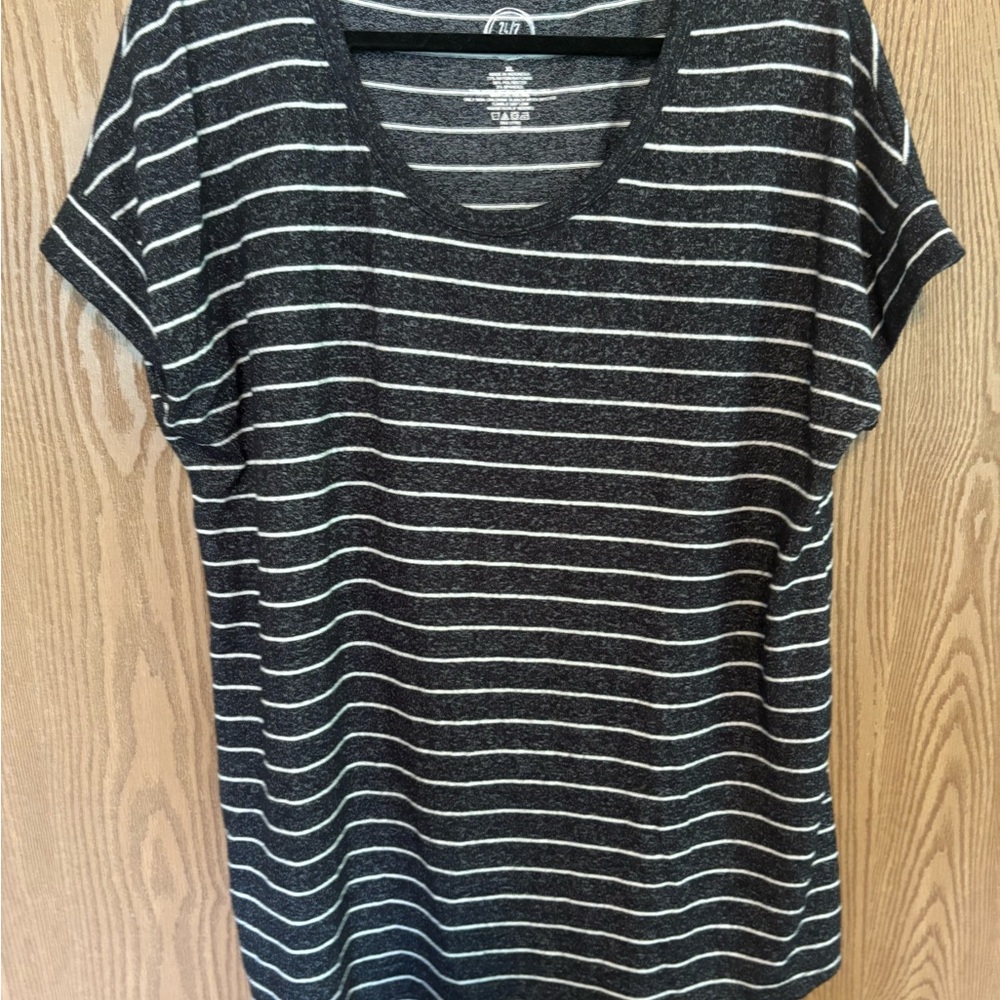 Striped Black and White Women's Top